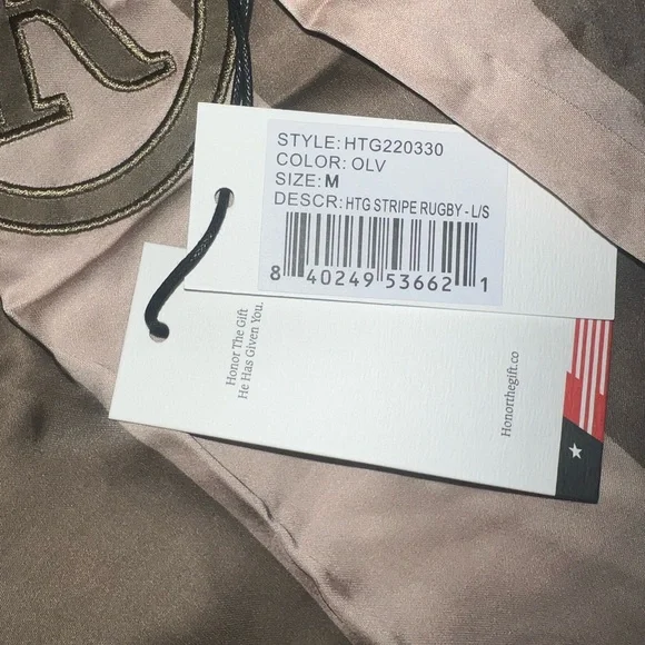 New Honor The Gift Striped Rugby - Size Medium - w/ Tags and HTG Bag - Picture 6 of 7